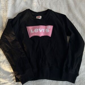 NWOT Levi's Kids Black Sweatshirt with Pink Logo